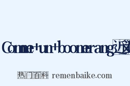 Comme+un+boomerang近义词是什么意思的图片